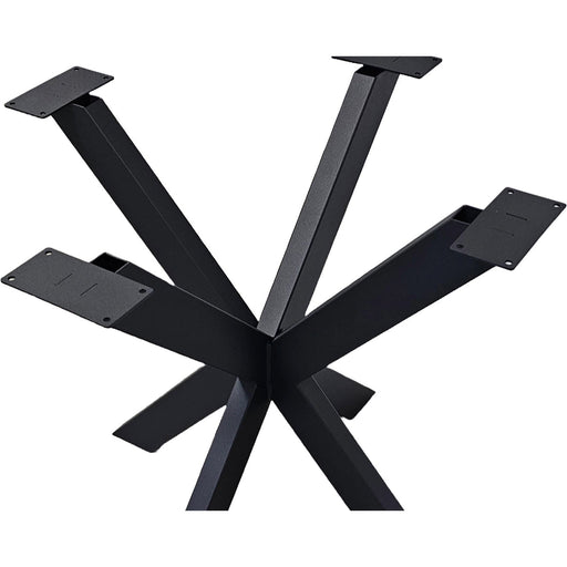 Zwarte vierkant stalen matrix tafelpoot hoogte 72 cm Breed 80 cm Diepte 80 cm koker 8x4 cm - Amaze Living