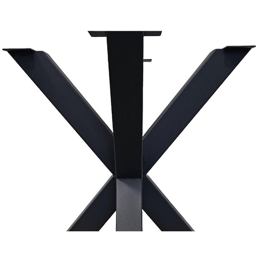 Zwarte vierkanten stalen matrix tafelpoot hoogte 72/74 Breed 80cm X Diepte 80cm koker 8x8 cm - Amaze Living