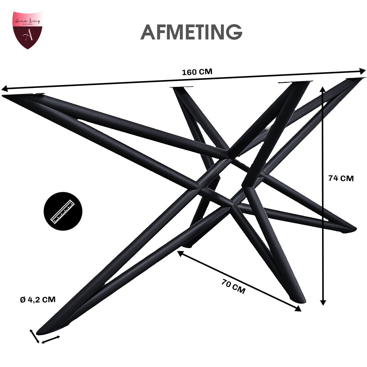 Matrix Tafelpoot Rond Buis Arana - Amaze Living